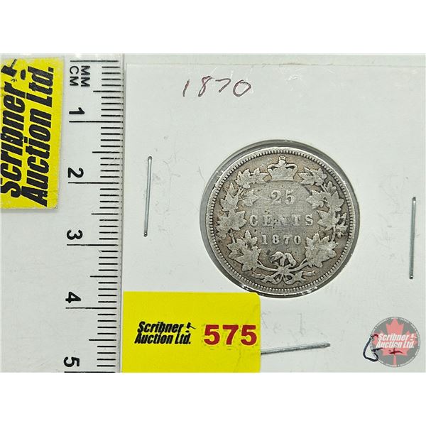 Canada Twenty Five Cent 1870