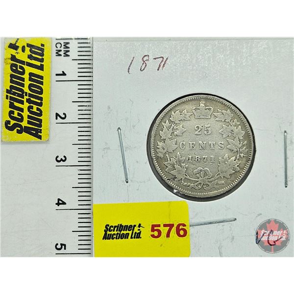 Canada Twenty Five Cent 1871