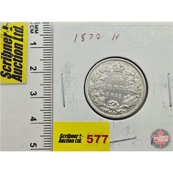 Canada Twenty Five Cent 1872H