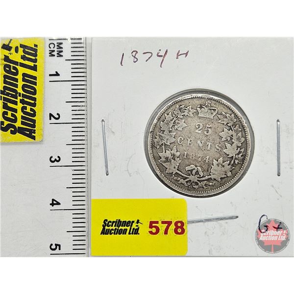 Canada Twenty Five Cent 1874H