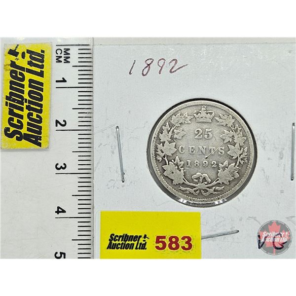Canada Twenty Five Cent 1892