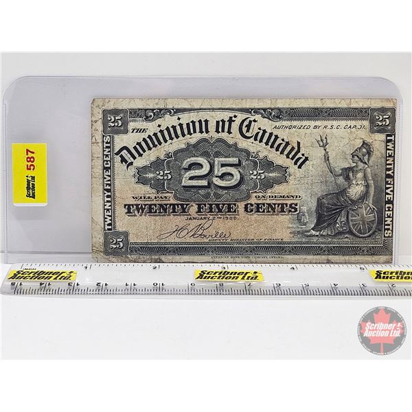 Dominion of Canada Twenty Five Cent 1900 "Shinplaster" : Boville