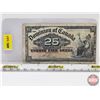 Image 1 : Dominion of Canada Twenty Five Cent 1900 "Shinplaster" : Boville