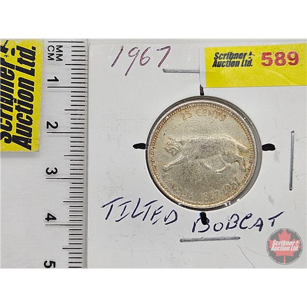 Canada Twenty Five Cent 1967 "Rotated Die"