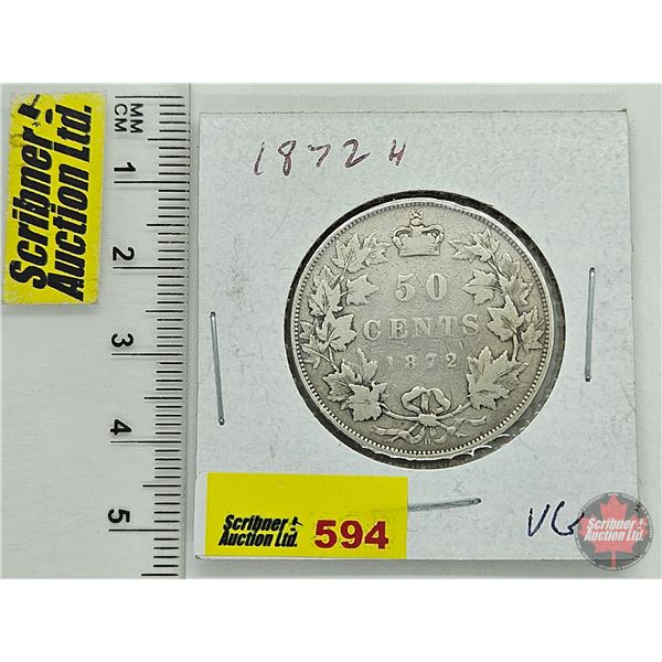 Canada Fifty Cent 1872H