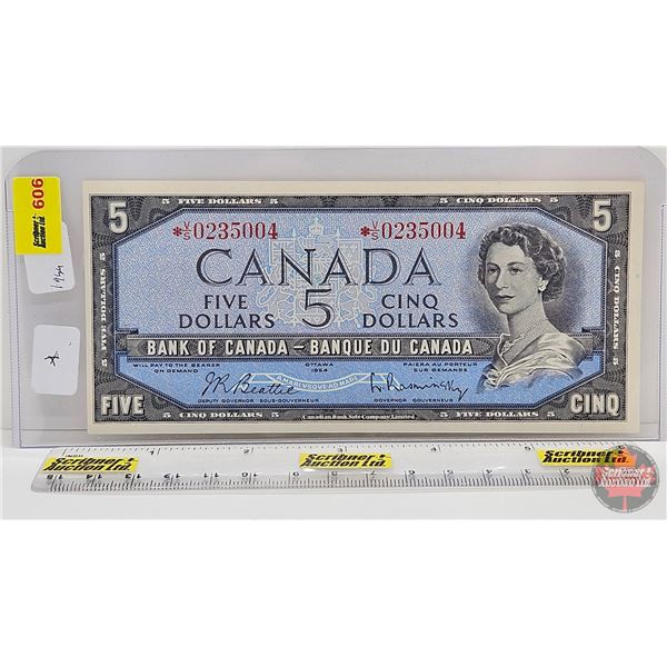 Canada $5 Bill 1954 *Replacement : Beattie/Rasminsky # *VS0235004