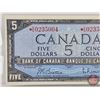 Image 2 : Canada $5 Bill 1954 *Replacement : Beattie/Rasminsky # *VS0235004