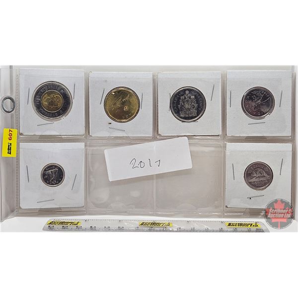 Collector Combo 2017 (6) : Toonie; Loonie; Fifty Cent; Twenty Five Cent; Ten Cent; Five Cent