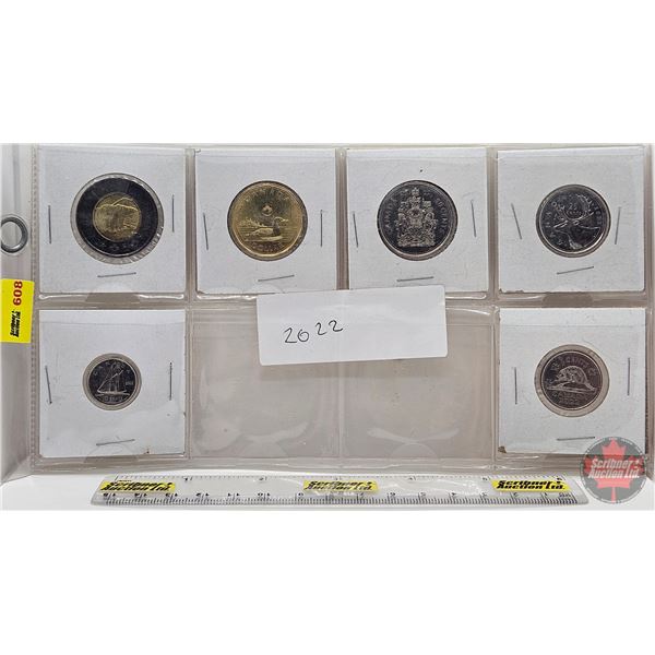 Collector Combo 2022 (6) : Toonie; Loonie; Fifty Cent; Twenty Five Cent; Ten Cent; Five Cent