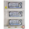Image 1 : Canada $5 Bills 1954 (3 Consecutive) : Bouey/Rasminsky #SX3142853-854-855