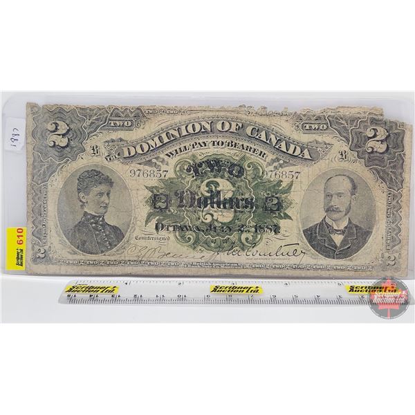 Dominion of Canada $2 Bill 1887 : Courtney #976857