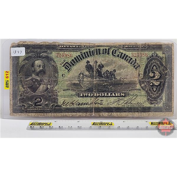 Dominion of Canada $2 Bill 1897 "C" Series : Boville #324986