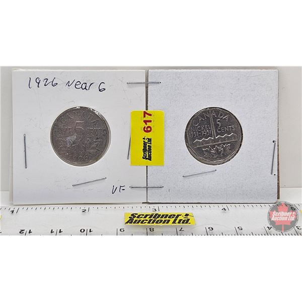 Canada Five Cent (2): 1751-1951 ; 1926 Near 6