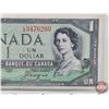 Image 2 : Canada $1 Bill 1954DF "Devil's Face" : Beattie/Coyne #LA3476260