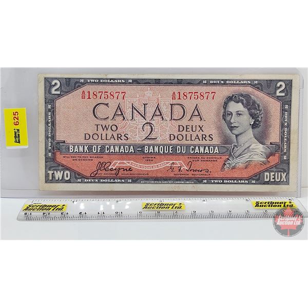 Canada $2 Bill 1954DF "Devil's Face" : Coyne/Towers #AB1875877