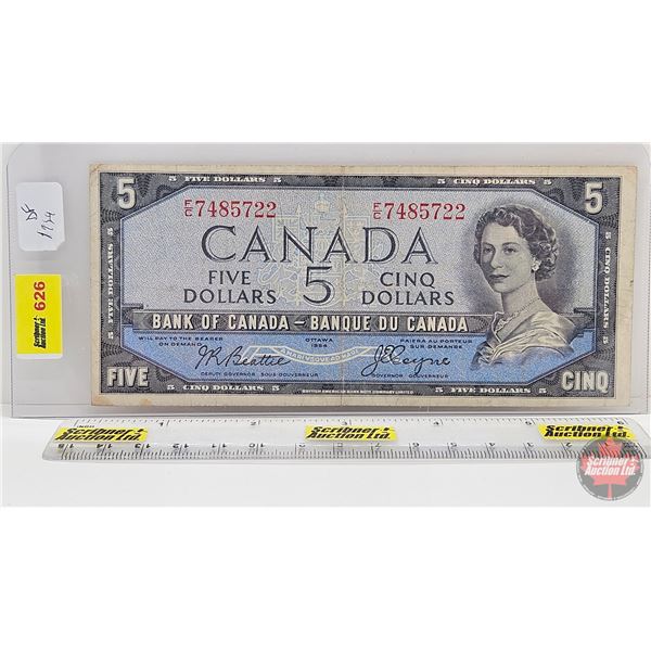 Canada $5 Bill 1954DF "Devil's Face" : Beattie/Coyne #FC7485722