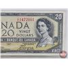 Image 2 : Canada $20 Bill 1954DF "Devil's Face" : Beattie/Coyne #DE1472001