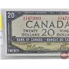 Image 3 : Canada $20 Bill 1954DF "Devil's Face" : Beattie/Coyne #DE1472001