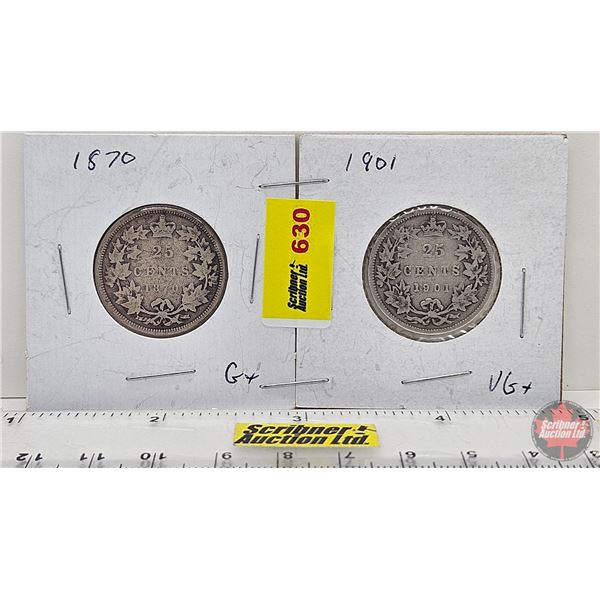 Canada Twenty Five Cent (2): 1870; 1901