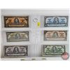 Image 1 : Bank of Canada Bills 1937 (6) : - $1 Bill Coyne/Towers #UN2258710 - $2 Bill Gordon/Towers #NB5320316