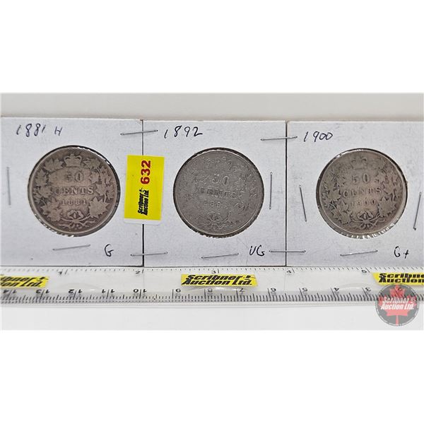 Canada Fifty Cent (3): 1881H ; 1892 ; 1900