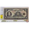 Image 1 : Bank of Canada $1 Bill 1935 : Osbourne/Towers #A3905187