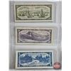 Image 13 : Canada Bills 1954 Series (8) :  - $1000 : Lawson/Bouey #AK1758137 - $100 : Beattie/Rasminsky #BJ1944