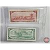 Image 14 : Canada Bills 1954 Series (8) :  - $1000 : Lawson/Bouey #AK1758137 - $100 : Beattie/Rasminsky #BJ1944