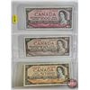 Image 2 : Canada Bills 1954 Series (8) :  - $1000 : Lawson/Bouey #AK1758137 - $100 : Beattie/Rasminsky #BJ1944