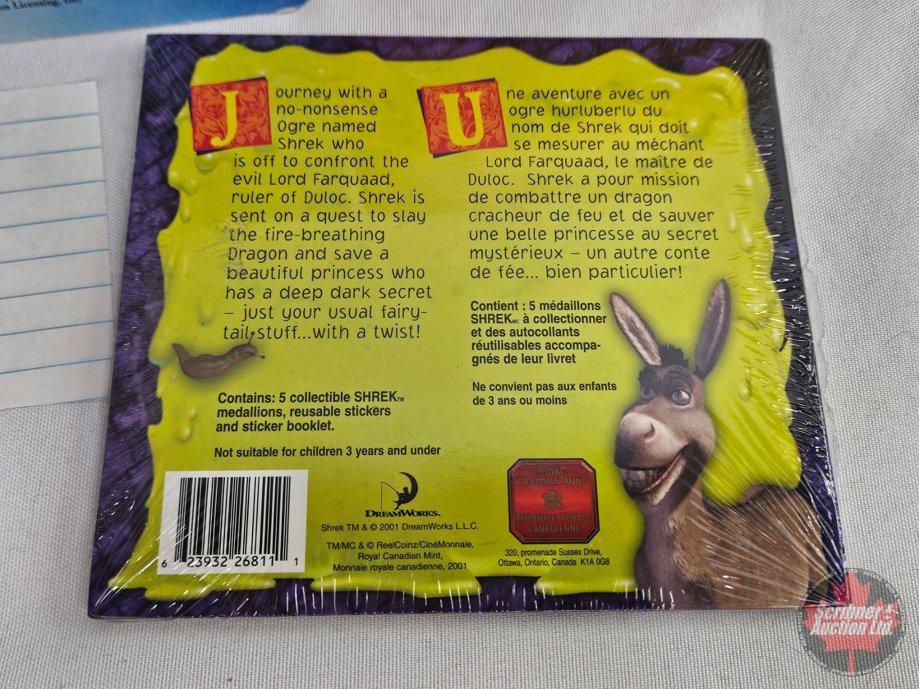 Shrek Coin Set RCM Reel Coinz Collectible 5-Coin Sets (4): Unopened - SHREK - Jurassic ...