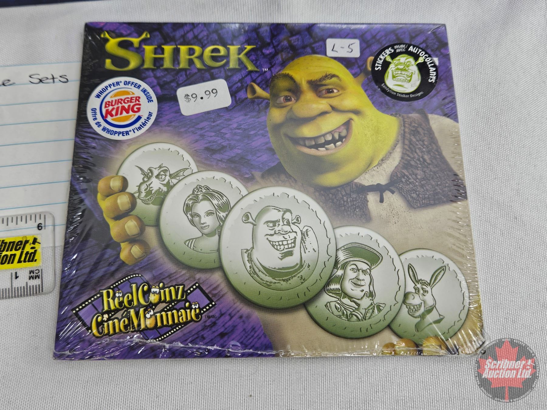 Shrek Coin Set RCM Reel Coinz Collectible 5-Coin Sets (4): Unopened - SHREK - Jurassic ...