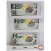 Image 5 : Canada $20 Bills 2004 (3): - Jenkins/Dodge #EYZ3620528 - Jenkins/Dodge #AYT3861329 - Jenkins/Dodge #
