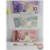 Image 1 : Canada Bills ~ Collector Combo (3): - $50 Bill : Jenkins/Dodge #FMI9594614 - $20 Bill : Jenkins/Dodg