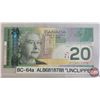 Image 2 : Canada $20 Bills 2004 (2): - Jenkins/Dodge #AMZ0876842 - Jenkins/Dodge #ALB6818788 (Consignor Tag: "