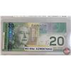 Image 3 : Canada $20 Bills 2004 (2): - Jenkins/Dodge #AMZ0876842 - Jenkins/Dodge #ALB6818788 (Consignor Tag: "