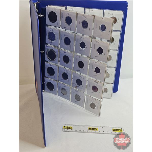 Foreign Coin Collection (Binder Lot) (60 Coins) : Large Variety Incl: Italy; England; Singapore; Mex