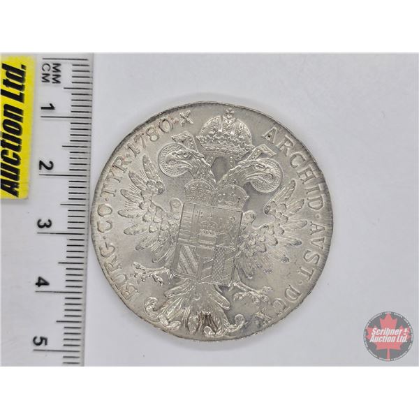 Austria : 1 Thaler 1780 : Maria Theresia (Posthumous) (Silver .833) (28.1g)