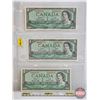 Image 1 : Canada $1 Bills 1954 (3 Consecutive) : Lawson/Bouey #BI9025573-574-575