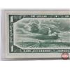 Image 5 : Mismatched Serial Numbers : Canada $1 Bill 1954 : Beattie/Rasminsky  (Left : S/N# HO3272151) (Right 