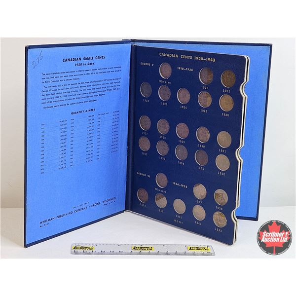 Canada One Cent Collection in Whitman Folder (52 Coins) : 1920 - 1967