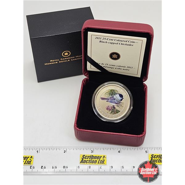 RCM Canada 2011 : Black-Capped Chickadee : 25-Cent Coin (COA #13986)