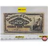 Image 1 : Dominion of Canada Twenty Five Cent 1900 "Shinplaster" : Boville