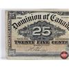 Image 2 : Dominion of Canada Twenty Five Cent 1900 "Shinplaster" : Boville