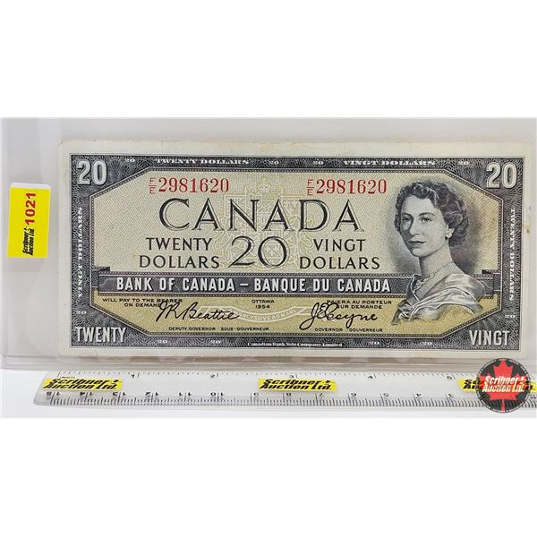 Canada $20 Bill 1954 : Beattie/Coyne #FE2981620