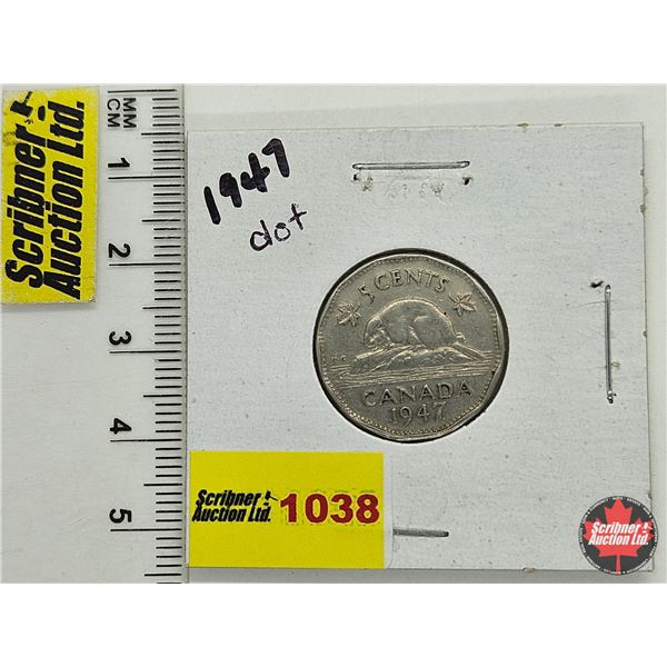 Canada Five Cent 1947 Dot