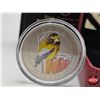 Image 2 : RCM Canada 2012 : Evening Grosbeak : 25-Cent Coloured Coin (COA #11616)