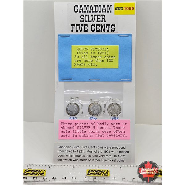 Canada Five Cent (3) : 1870; 1896; 1882