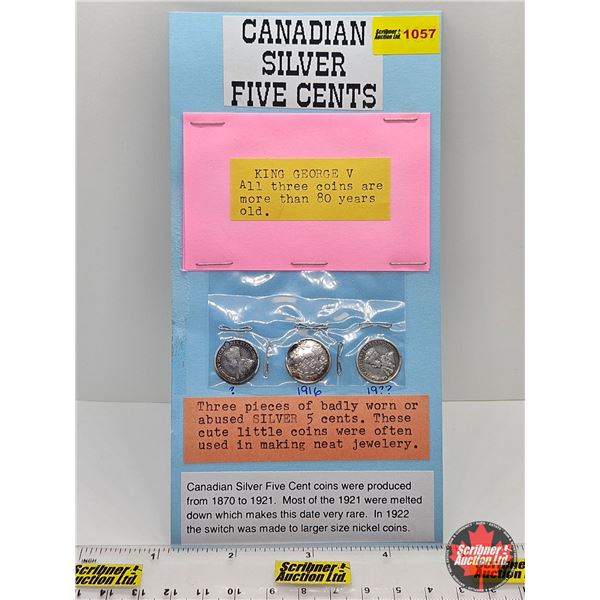 Canada Five Cent (3) : ?? Holed ; 1916; 19??