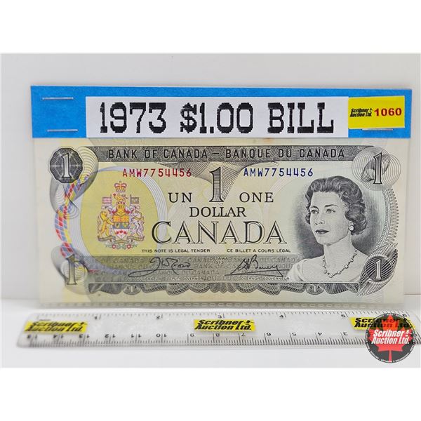 Canada $1 Bill 1973 : Crow/Bouey #AMW7754456