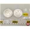 Image 2 : Playboy Limited Edition Silver Medallions (2) :  January 2002 & February 2002  (NO COA) (.999) (GST 